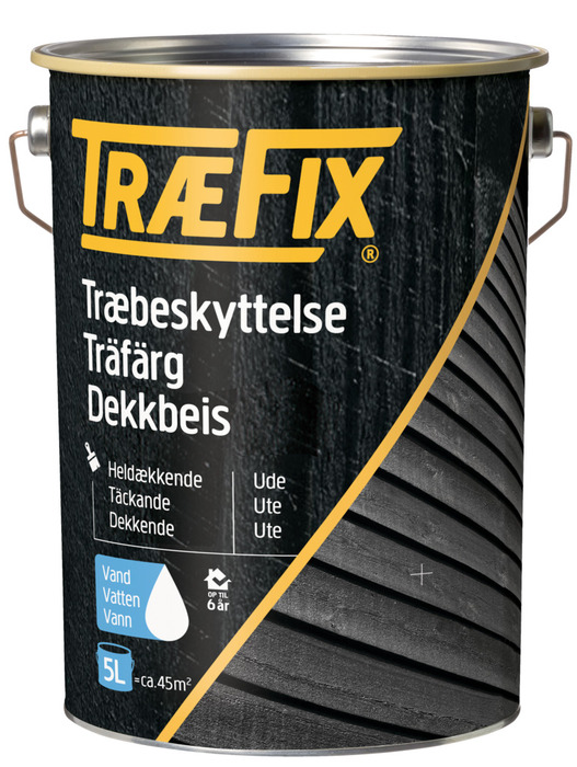 Træfix dekkbeis vannbasert antrasittgrå 5 liter